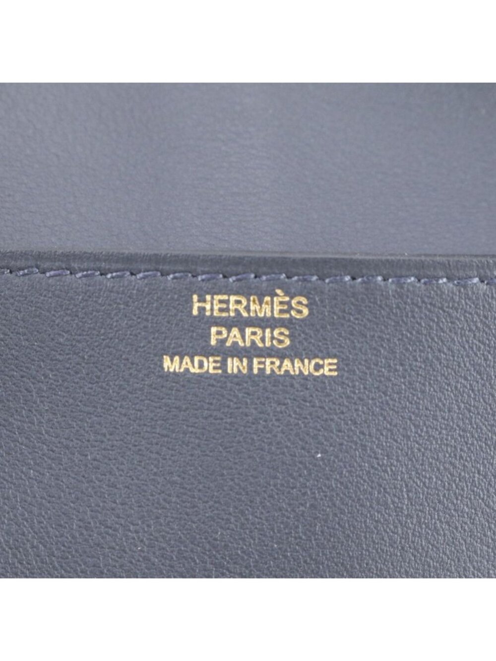 Hermes Glenan to Go Leather Shoulder Bag Messenger Navy Gold Ebe - Picture 7 of 8